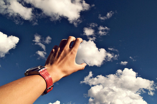 clouds with hands