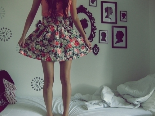 bed, fashion and flower