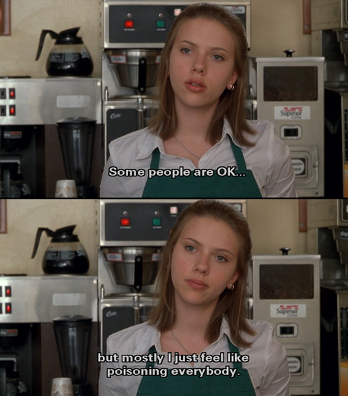 coffee shop, funny and ghost world
