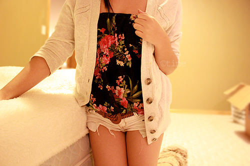 cute, floral and girl