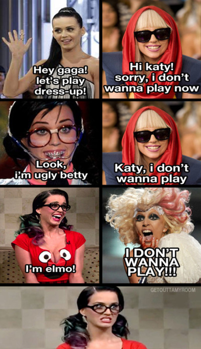 funny, katy perry and lady gaga