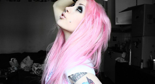girl,  hair and  pink