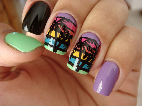 art, colorful and minx nails