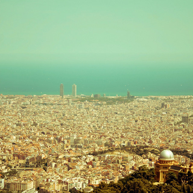 barcelona, bird view and birdview