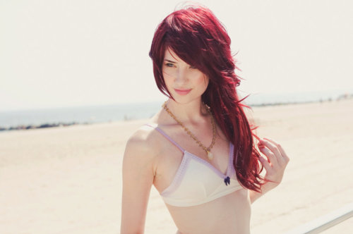beach, girl and redhead