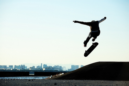 boy, jump, photograph, skate, skateboard, skating