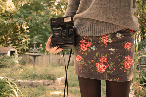 camera, floral and flowers