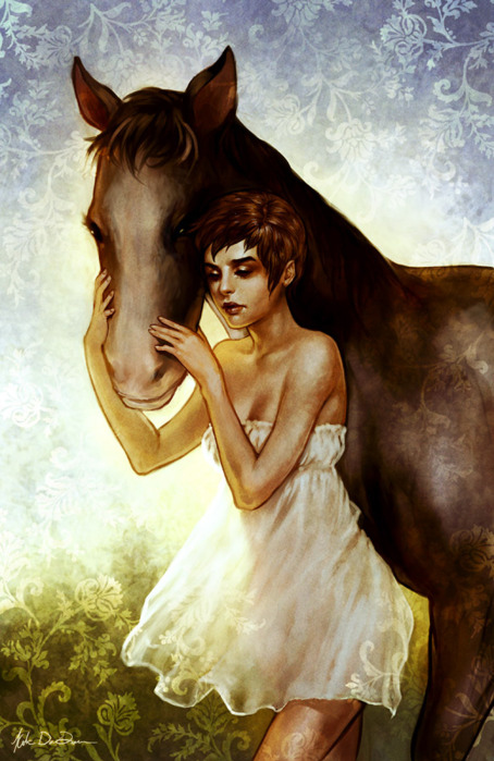 elfin, girl and horse