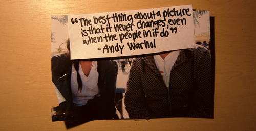 andy warhol,  change and  memories