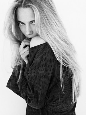 black and white, blonde and cute