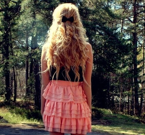 bow, curls and fashion