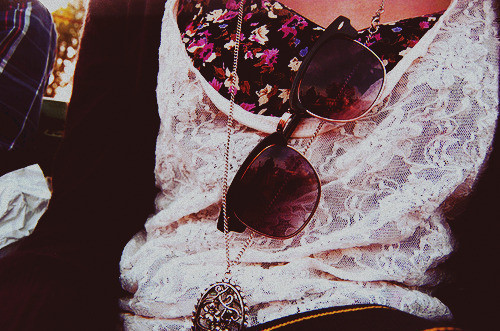 floral, glasses and pink
