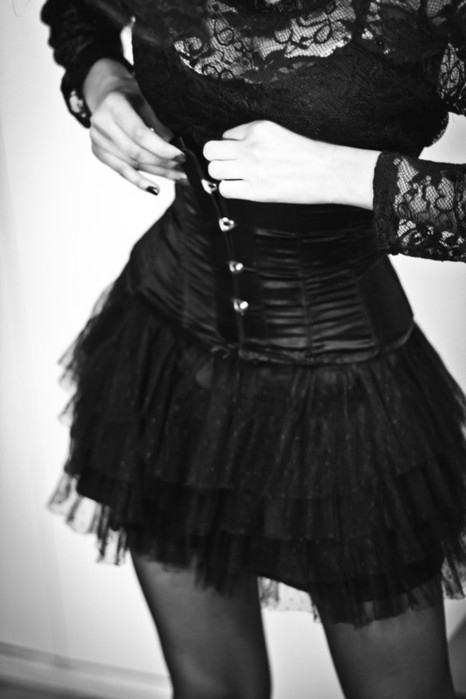alternative, black and corset