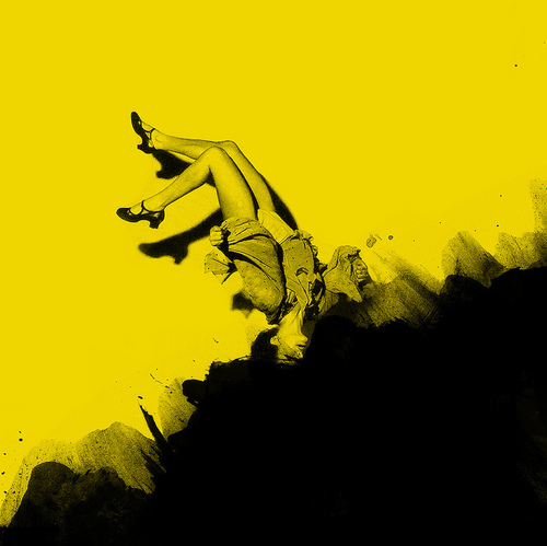 arian behzadi, art, falling, roma, woman, yellow