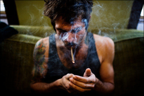 art, boy and cigarette