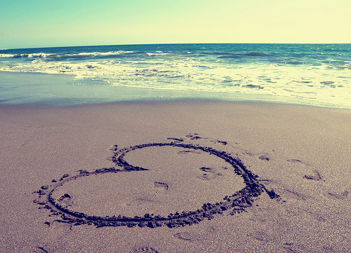 beach, beauty, heart, love, sea, sky