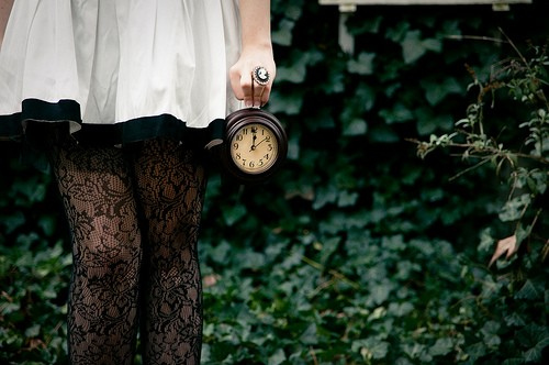 beautiful, clock and dress