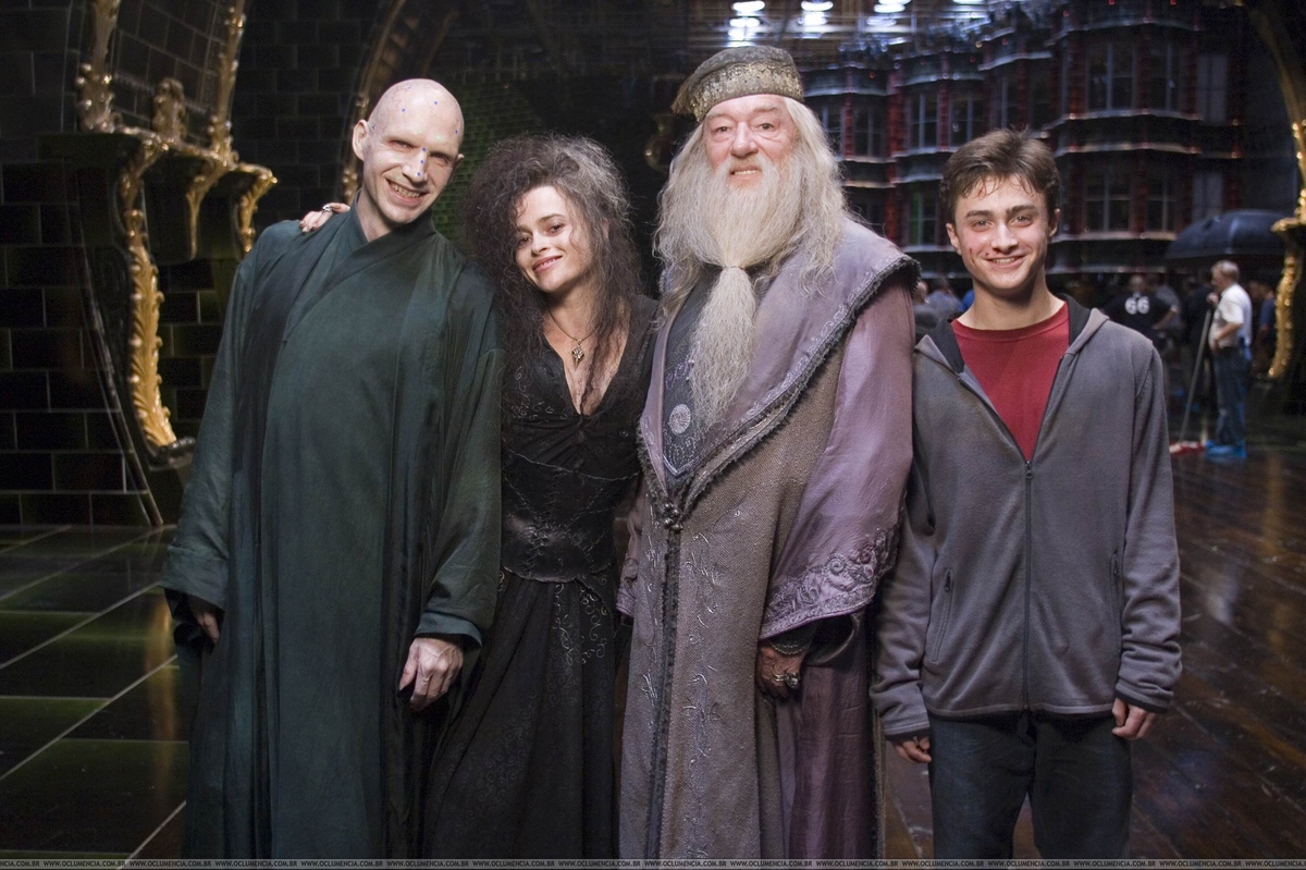 bellatrix, dumbledore and harry