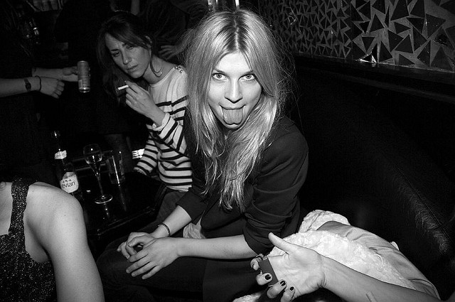 black and white, clemence poesy and fleur delacour