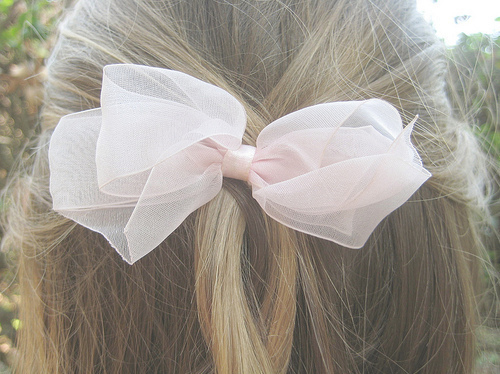 bow, girly and hair