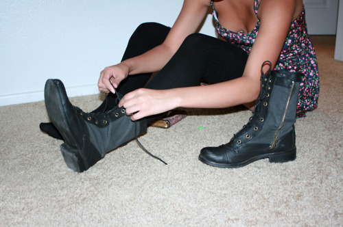 black, boots and cute