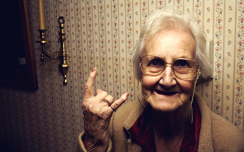 adorable, old lady, rock, rock and roll, senior