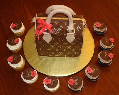 bag, cake and cupcakes
