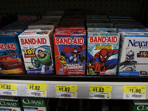 band-aid, band-aids and dollar