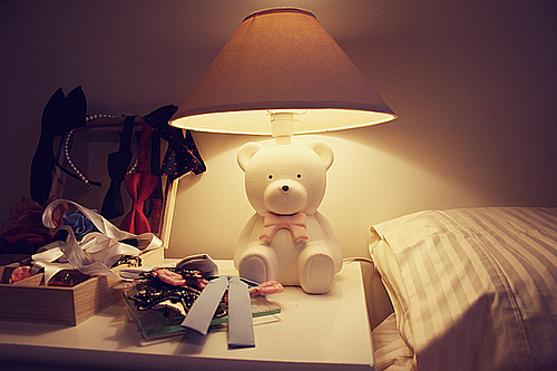 bear, lamp and room