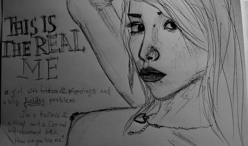 blonde, bulimia and drawing