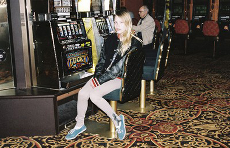 blonde, casino and chair