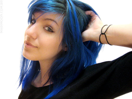 blue hair, brazilian and colored hair