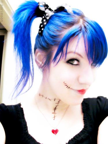blue hair, colored hair and coloured hair