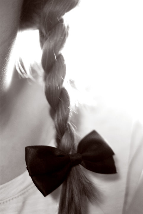 bow, girl and hair
