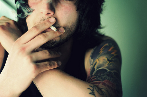 boy cigarette marijuana smoke smoking tattoo
