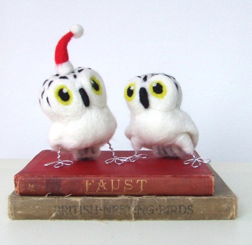 chouette, christmas and felt
