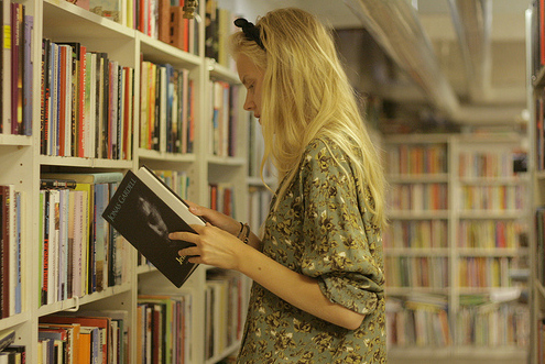 beautiful, blond and book