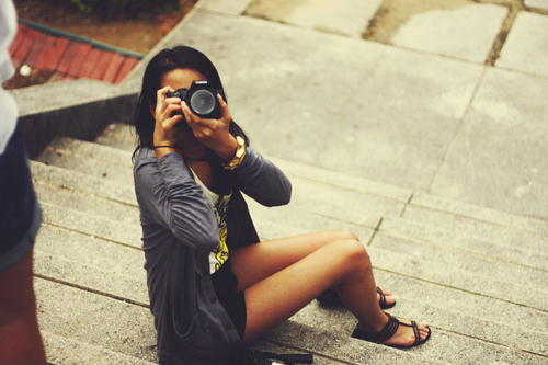 camera, girl and photography