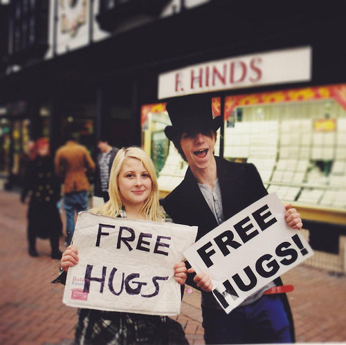 cute, free hugs and friends