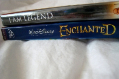 dvd,  enchanted and  i am legend