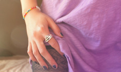 girl,  nails and  purple
