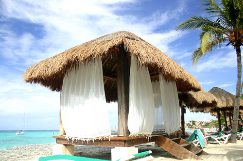hut, island and luxe