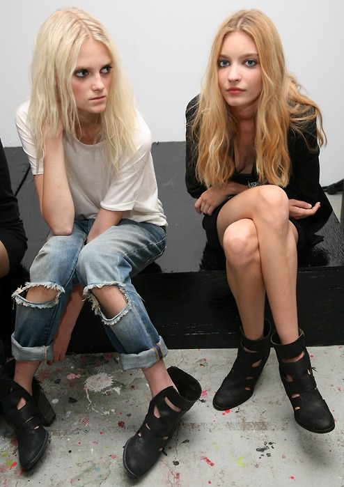 backstage, blond and fashion