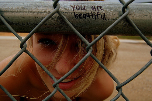 beautiful, fence and girl