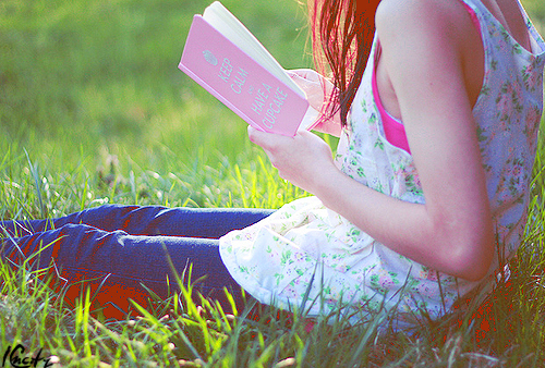 book, cupcake and girl