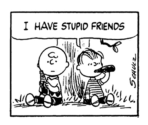 charlie brown, friends and have stupid friends