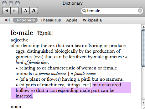 definition,  dictionary and  female
