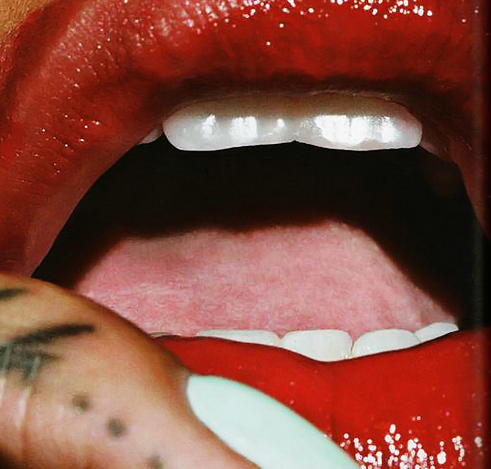 lips, mouth and nail
