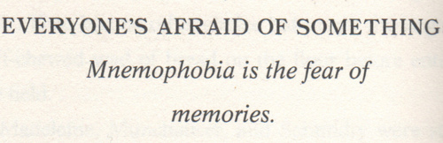 afraid, everyone, fear, memories, mnemophobia, scared