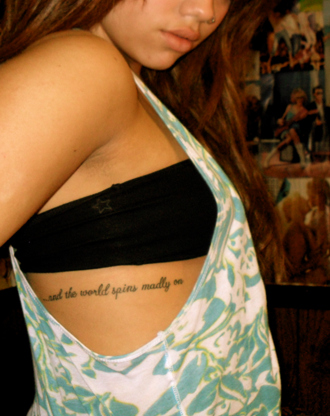 Script Tattoos on Bandou  Floral  Girl  Script  Tattoo  Text   Inspiring Picture On